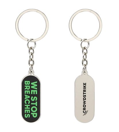 We Stop Breaches Green Keychain