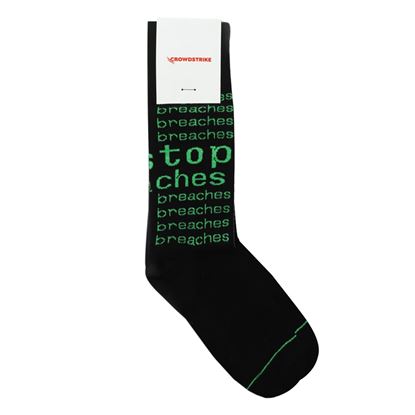 We Stop Breaches Neon Green Socks