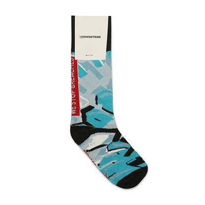 Patterned Blue Falcon Dress Socks
