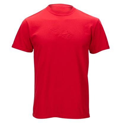 Red Debossed Falcon Tee
