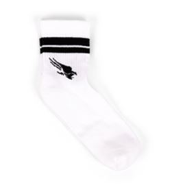 White/Black Stripe Quarter Sock