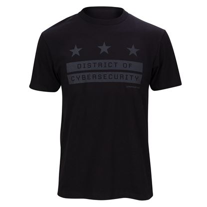 Black District of Cyber Security Star Tee