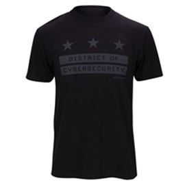 Black District of Cyber Security Star Tee