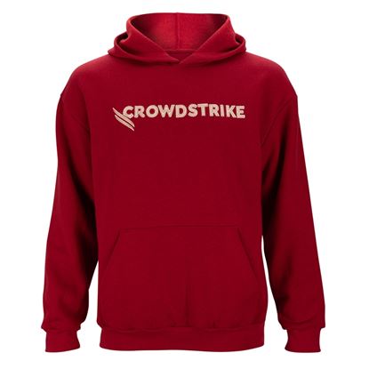 American Apparel Felt Logo Hoodie- Red