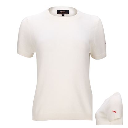  Women's Quince Falcon Cashmere Tee- Ivory